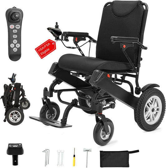 36+ Miles Automatic Folding Electric Wheelchair for Adults and Seniors,36Ah Foldable Motorized Wheelchair with 600W Motors, Lightweight Power Wheelchair for Travel and Daily Use (2025 New