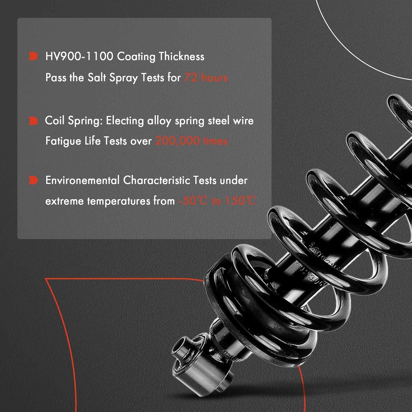 A-Premium Rear Complete Strut & Coil Spring Assembly Compatible with [AWD] Lexus IS250 2006-2013, IS350 2011-2013, Sedan, 2-PC Set
