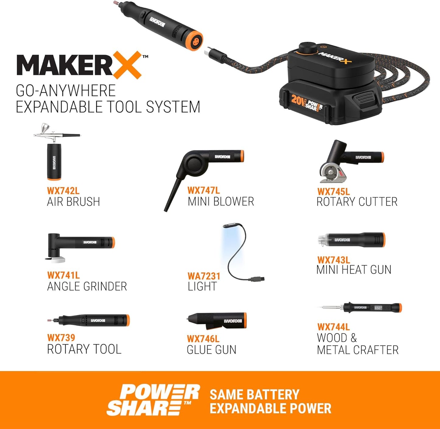 Worx WX997L MAKERX Crafting Tool Deluxe Combo Kit
