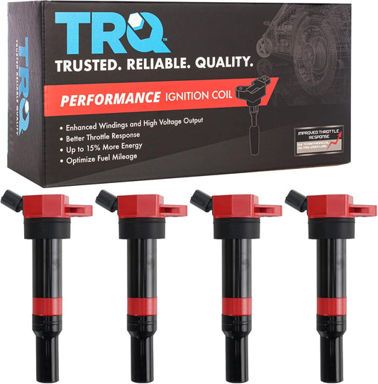 TRQ Ignition Coil Set Compatible with 2011-2016 Hyundai Elantra 2013-2014 Elantra Coupe 2013-2020 Elantra GT 2014-2020 Tucson 2014-2017 Kia Forte 2014-2016 Forte Koup 2014-2018 Forte5 2012-2019 Soul