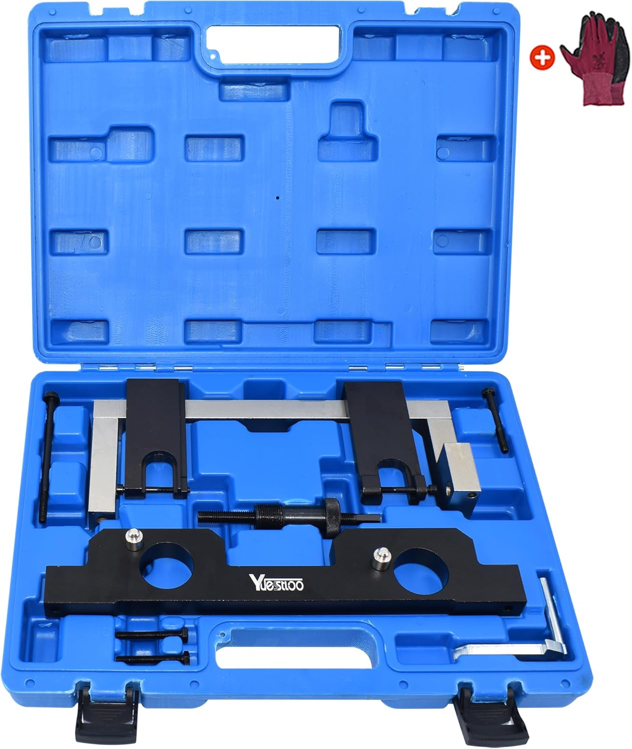 17PCS Camshaft Alignment Timing Tool Kit, Compatible with BMW N20 N26 Engine, with Flywheel Holder Tool & Balance Shaft Tool & Fuel Injector Remover Kit, 212831, 119340, 212830, 219548