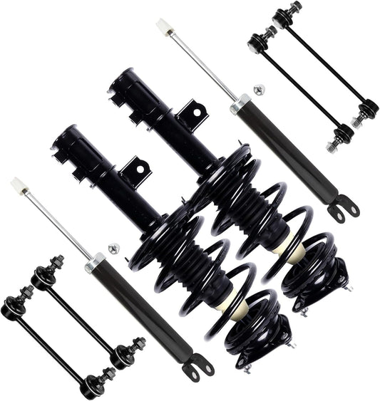 cciyu Struts Suspension Kit for Hyundai Elantra 2007-2010, Includes Complete Struts Assembly,Shock absorber,Stabilizer Bar Link Kit