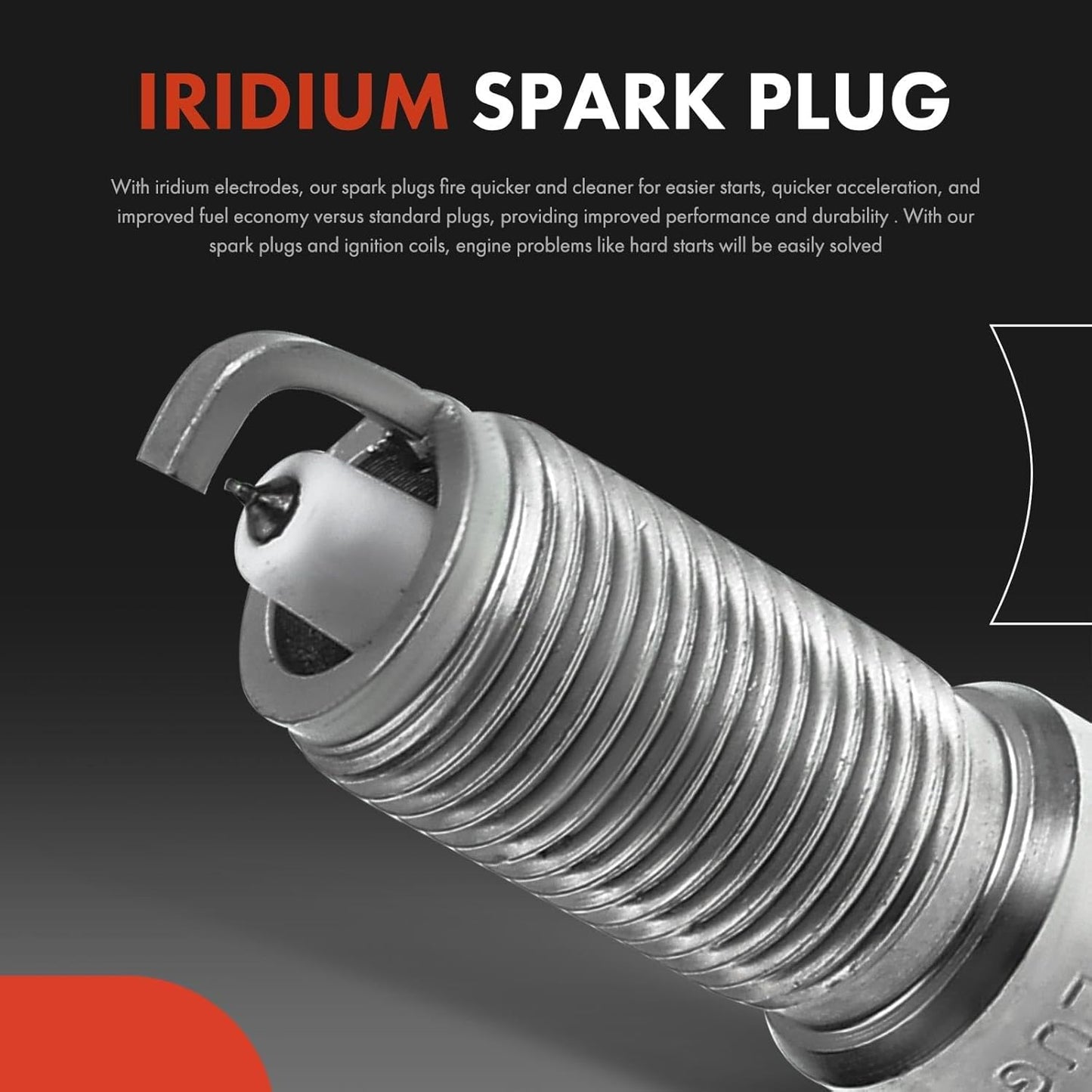 A-Premium 1 Ignition Coil with 6 Spark Plug Wires and 6 Iridium Spark Plugs Compatible with Dodge Grand Caravan 2001-2010, Caravan & Chrysler Town & Country, Pacifica, Voyager & Volkswagen Routan