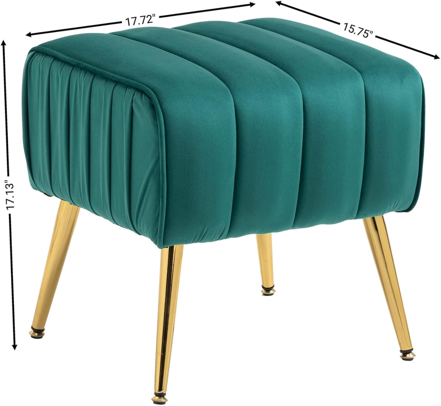 Yoluckea Modern Velvet Tub Barrel Chair with Ottoman Mid Century Upholstered Single Sofa Armchair Comfy Accent Living Room Chair with Ottoman Footrest Set for Bedroom Reading Room -Christmas Green
