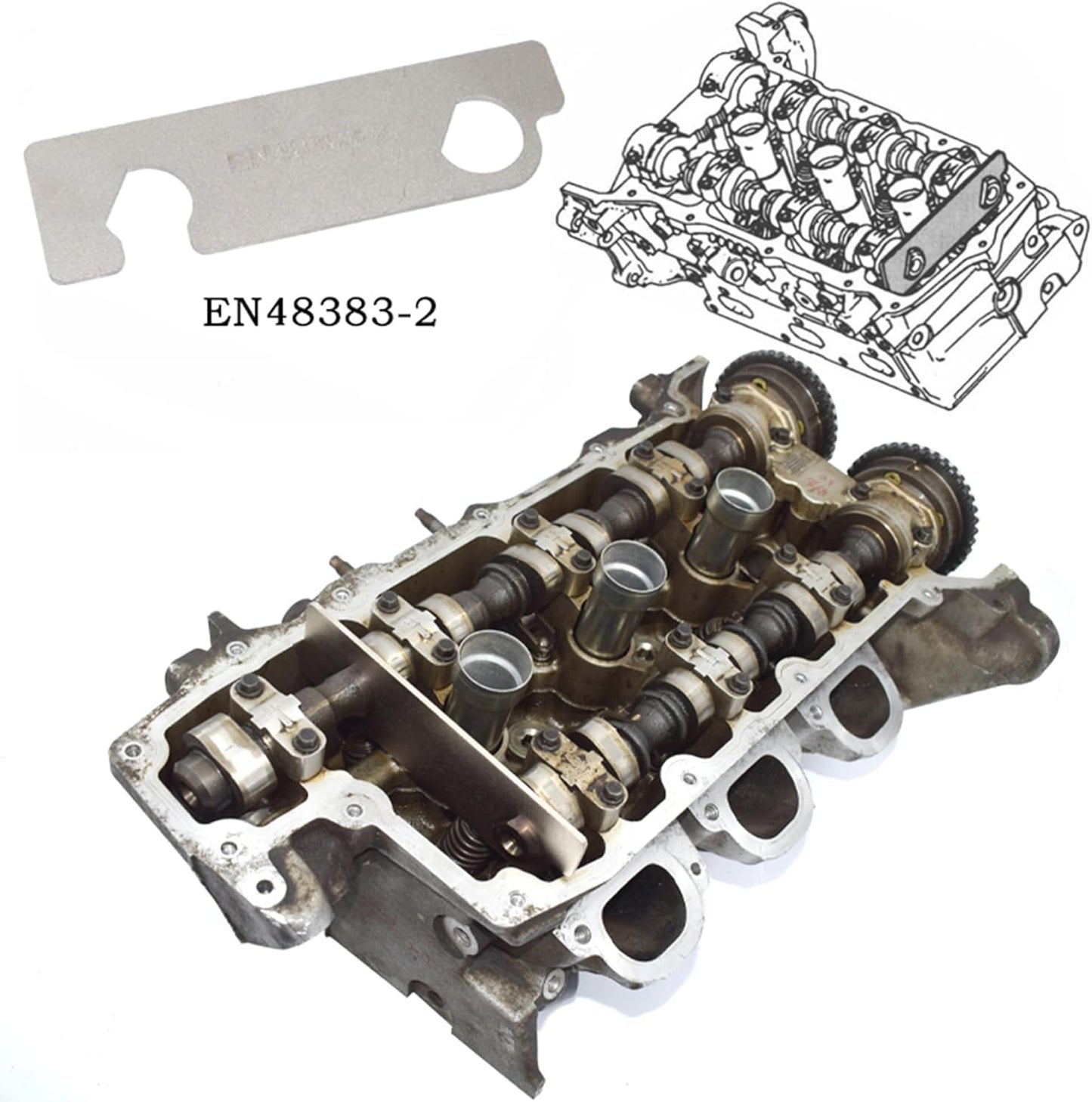 Camshaft Retaining and Alignment Timing Tool Kit, Compatible with GM GMC Cadillac Buick Pontiac Chevrolet 2.8 2.9 3.0 3.2 3.5 3.6 3.7 4.2 Engine, Replace J-44221 EN-48383 EN-46105 EN-46106 EN-46111