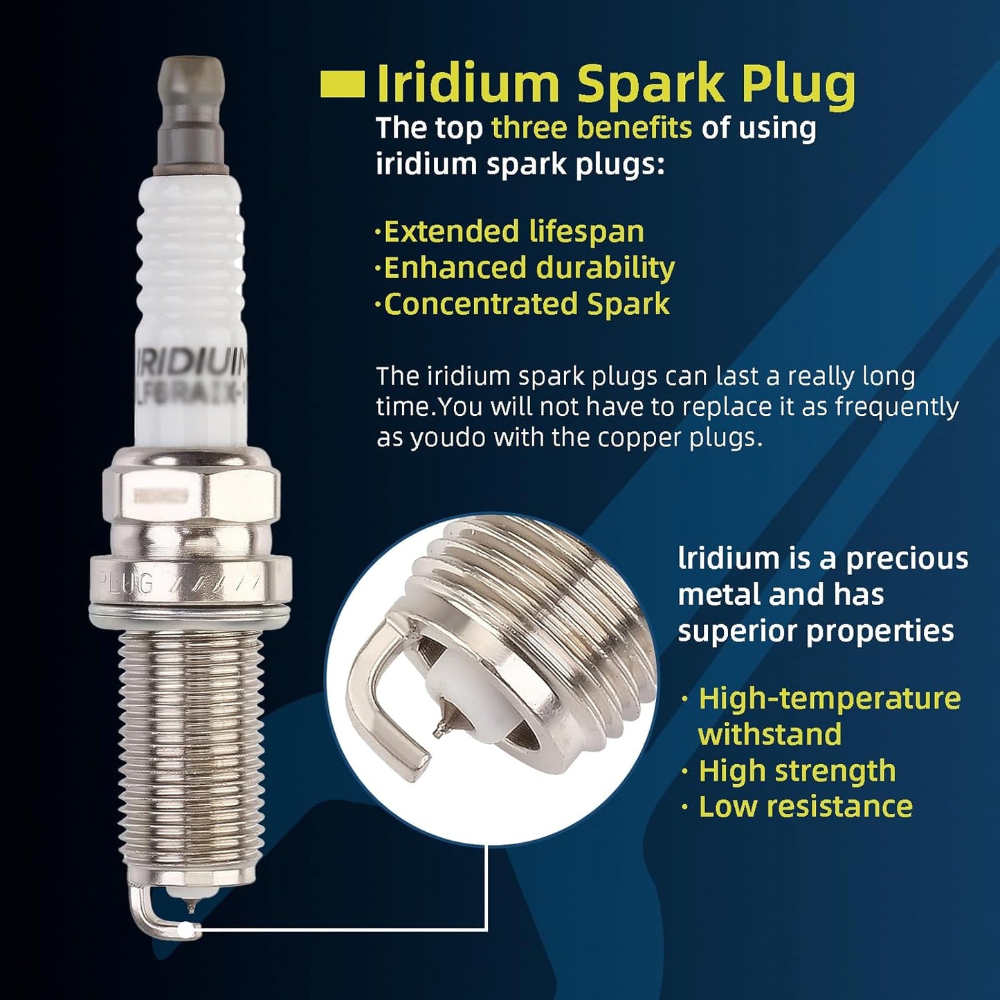 Set of 6 Ignition Coils Pack UF569 and Iridium Spark Plug 90117 compatible with GMC Acadia Canyon Terrain Chevy Caprice Colorado Equinox Malibu Cadillac ATS CTS Buick Pontiac Saturn Suzuki