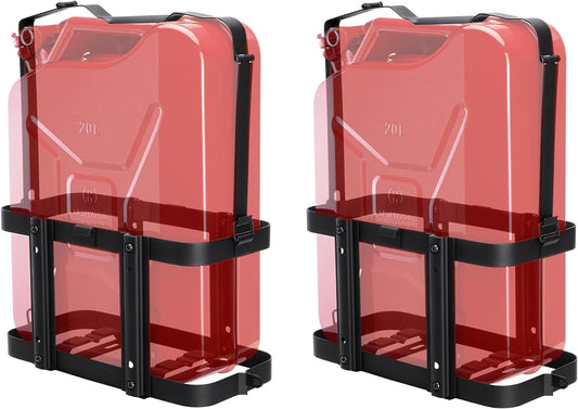 2 Pack Upgrade Jerry Can Mounting Holders, 5 Gallon (20 Liter) Black Double Lockable Jerry Gas Can Holder Racks