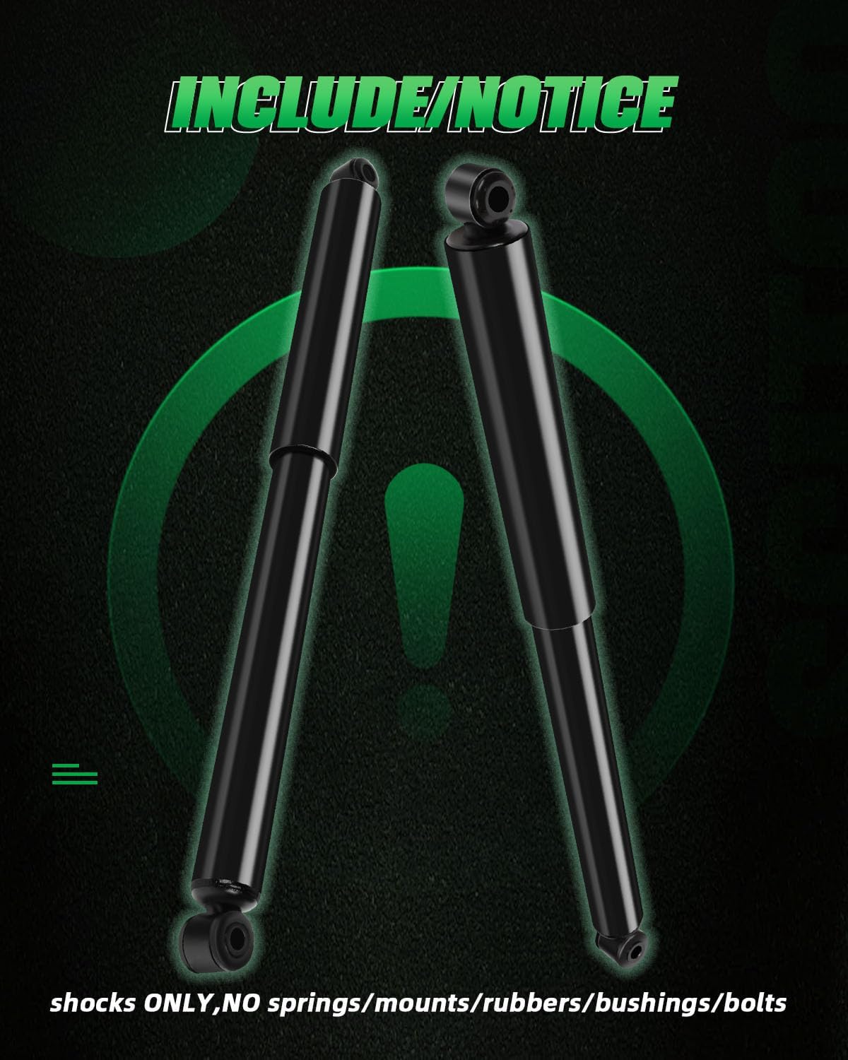 SCITOO Rear Pair Shock Absorbers Struts Compatible with 1990-1996 for Ford for F-150 1989-2011 for Ranger, 1994-2007 for Mazda for B3000 1994-2009 for B4000, Replace 344079 37014 Shocks