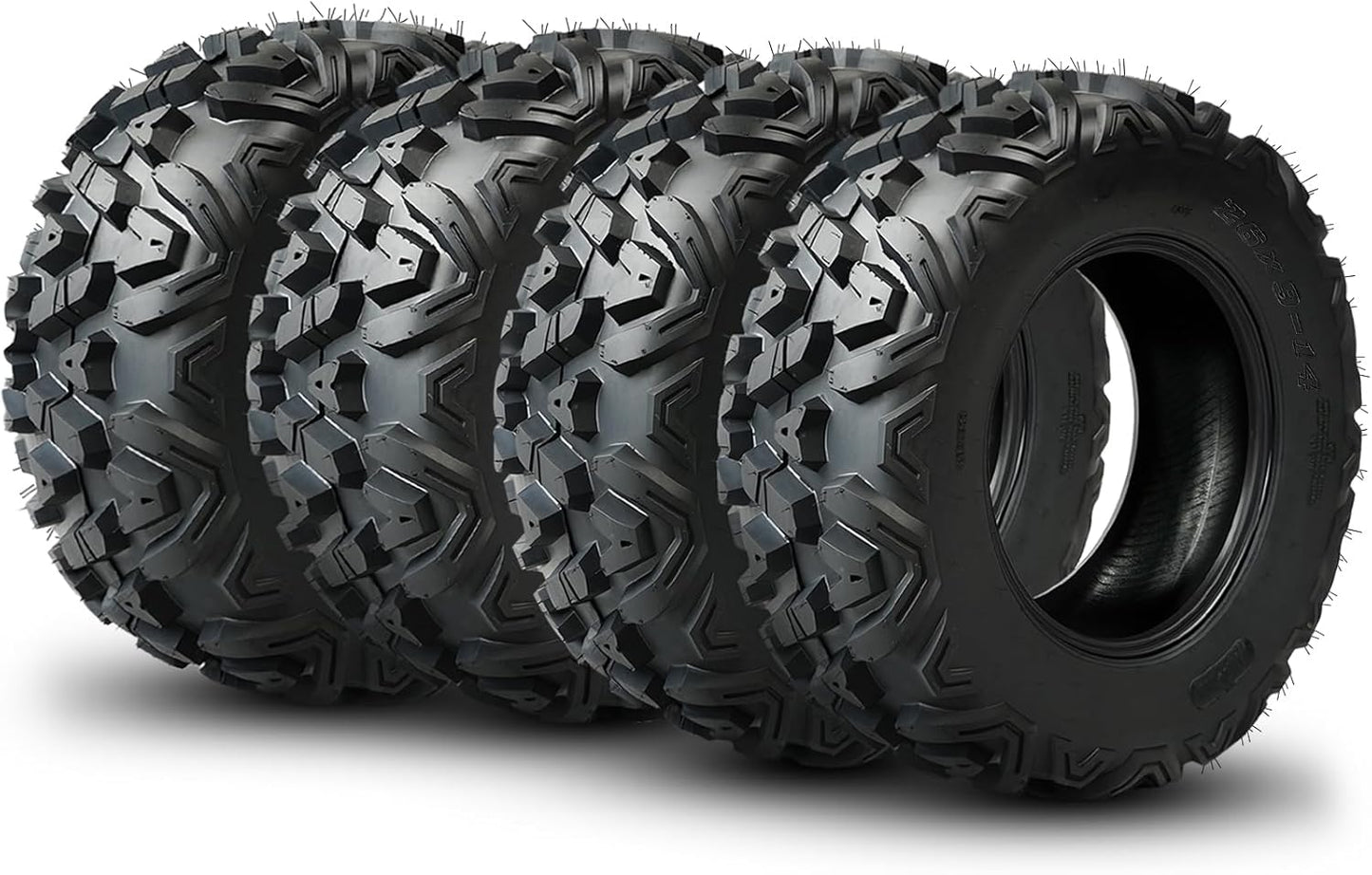 TRIPOWER ATV UTV Tires 25x8-12 & 25x10-12 All Terrain Trail Sand Mud Off-Road Tires, 6 Ply Tubeless Full Set of 4