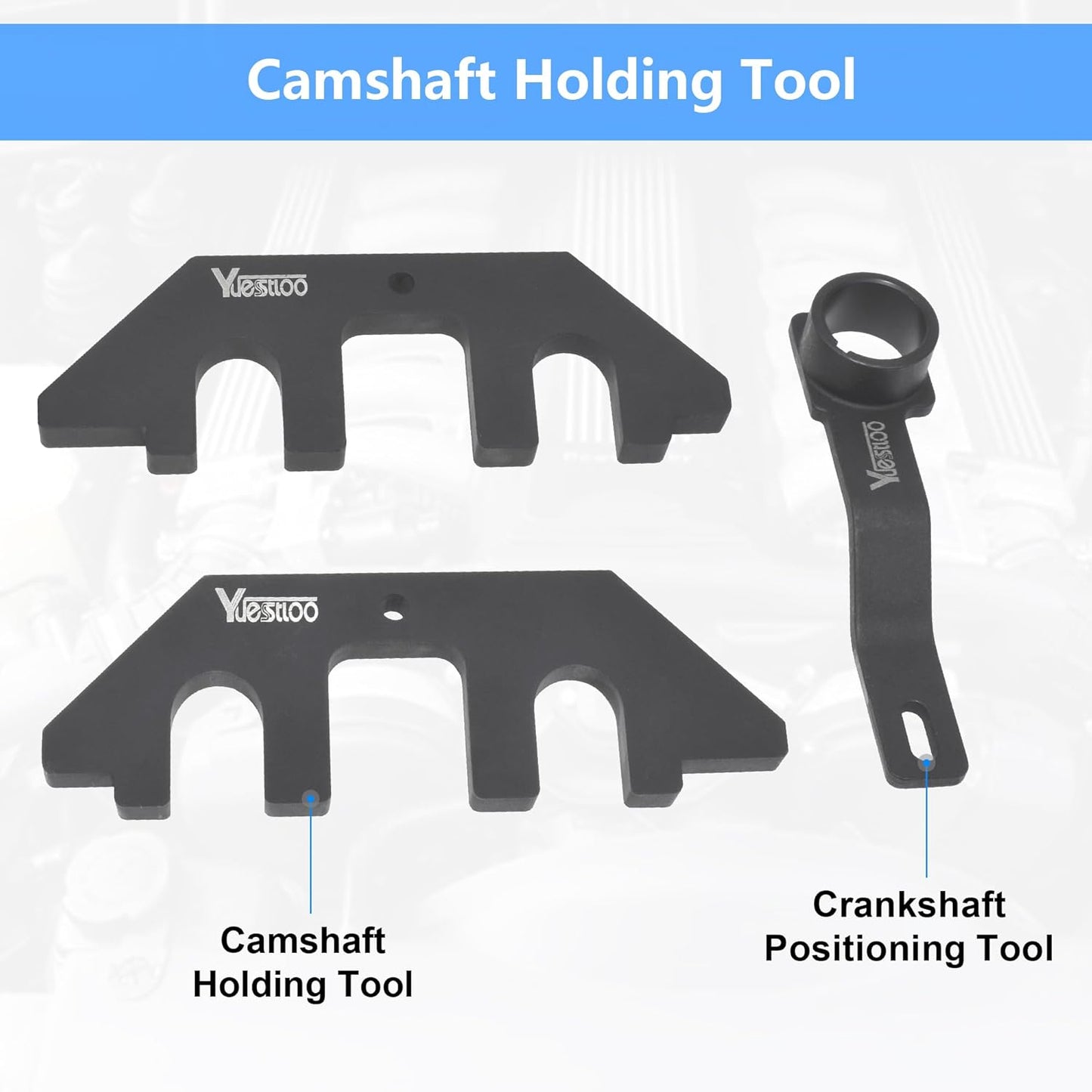 3PC Camshaft Holding Timing Tool & Crankshaft Positioning Tool, Compatible with Ford F150 Mustang 5.0 Coyote V8 Engine 2018-2023, Compatible with Gen 3 5.0 Coyote Engine, 303-448
