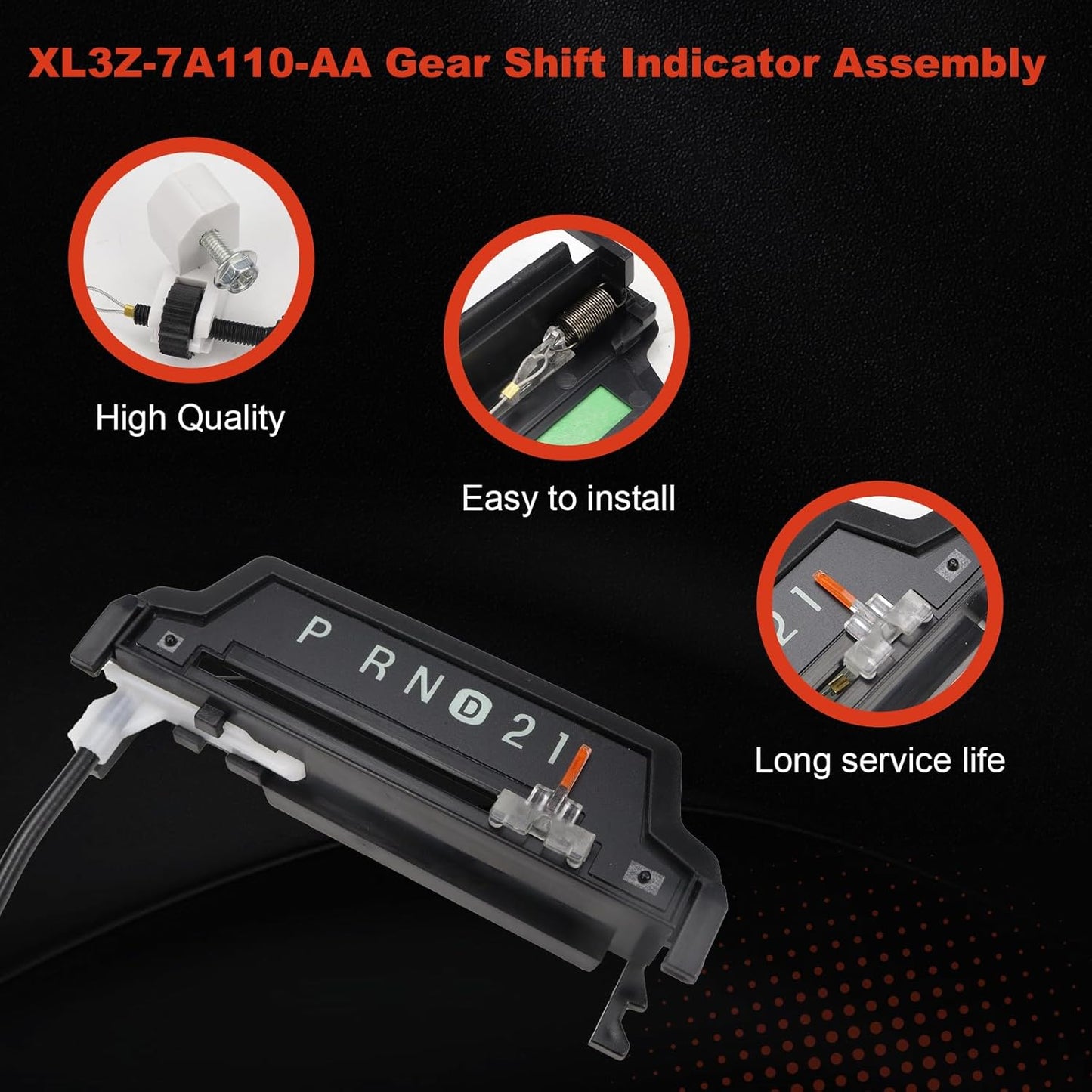 XL3Z-7A110-AA Gear Shift Indicator Cable Compatible with Ford F-250 1999 2000 2001 2002 2003 Shift Indicator Assembly