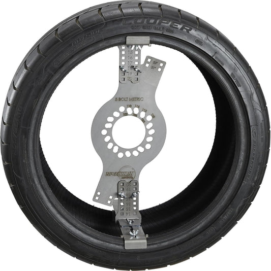 WheelWise Wheel Fitment Simulator - Tire/Rim Fit Size Measuring Tool, Supports 14-20 Inch Diameters & 7-10 Inch Widths, 5-Lug Metric Bolt Pattern