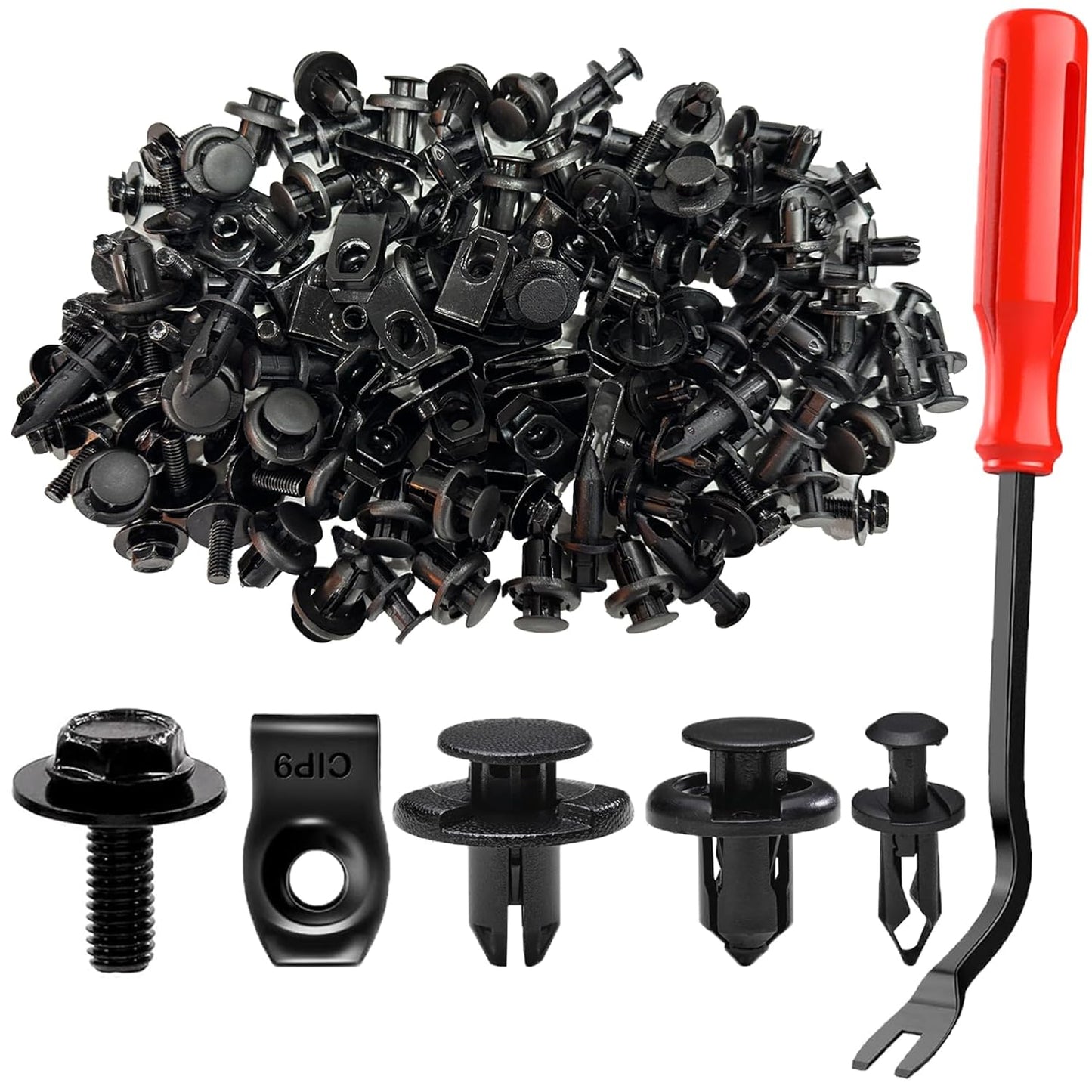 1970Pcs Automotive Push Retainer Clips Body Fasteners Clips 52 Most Popular Sizes Plastic Fasteners Kit Fender Rivet Clips Nylon Auto Push Pin Rivets for Toyota Ford Honda Fits Most Vehicle Brands