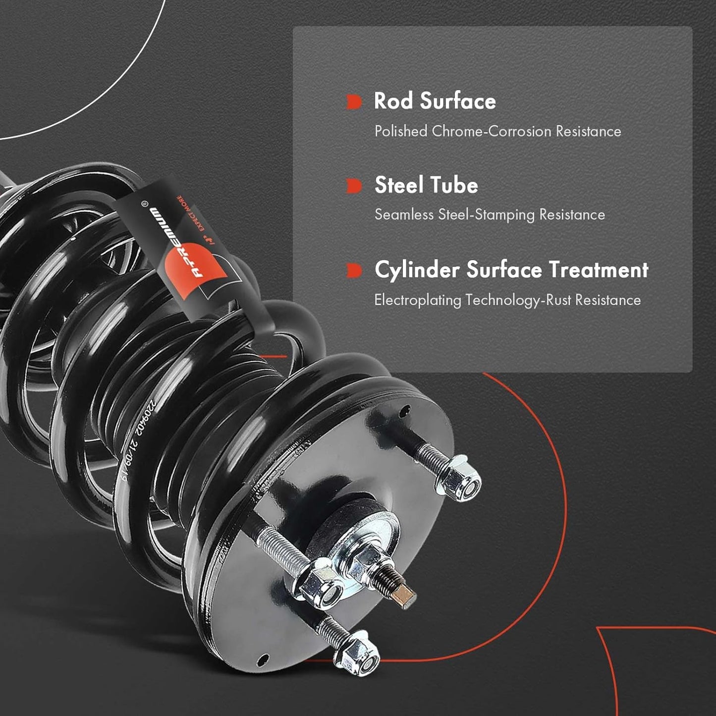 A-Premium Front Complete Strut & Coil Spring Assembly Compatible with Toyota Tacoma 2005-2015 [Base L4 2.7L RWD] 2-PC Set