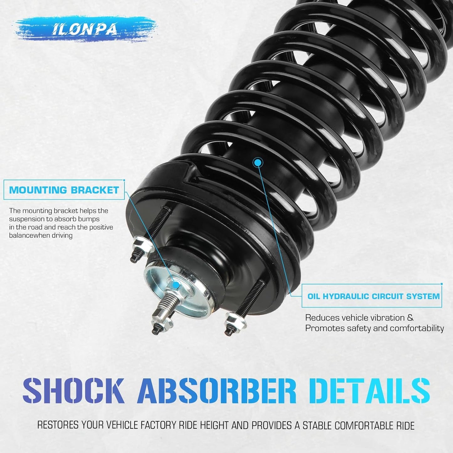 171346 Front Struts Coil Spring Compatible with 2003-2011 Ford Crown Victoria/Lincoln Town Car Sedan/Mercury Grand Marquis, Shock Absorbers - [w/o Taxi & Police Package, w/o Commercial Chassis]