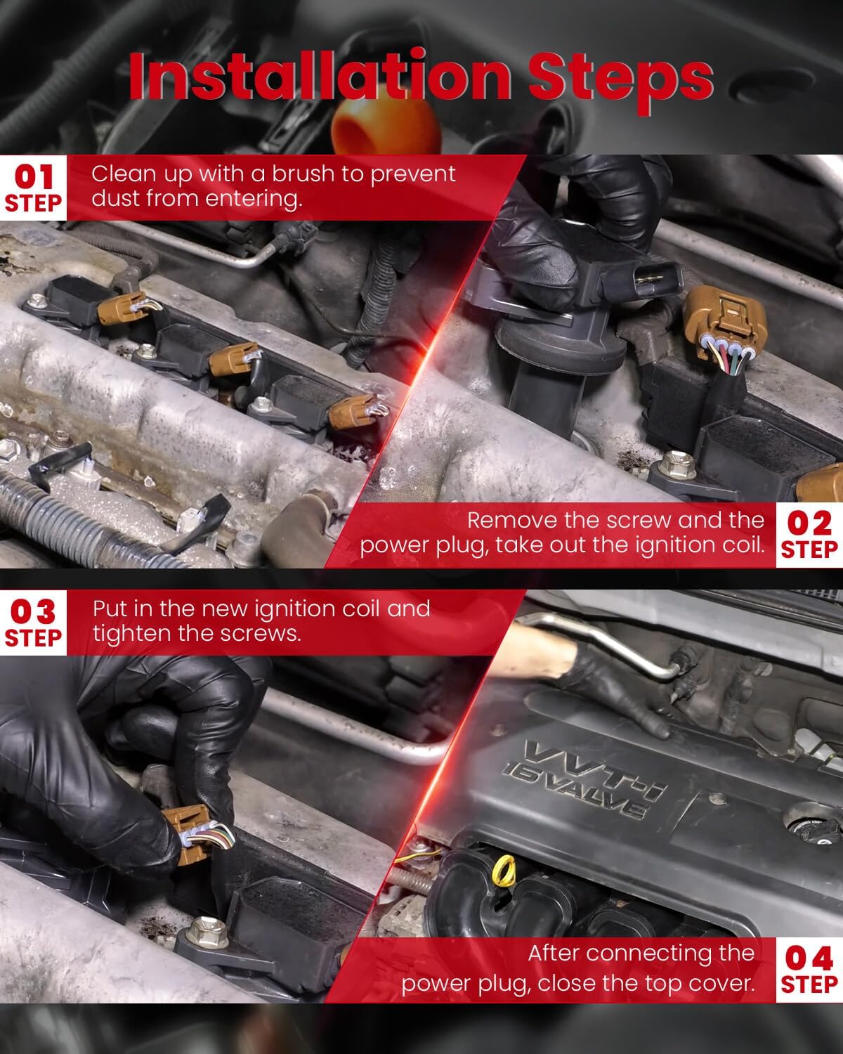 cciyu Pack of 4 Ignition Coils for Mazda 3 for Mazda 5 2008 2009 2010 2011 2012 2013 2014 2015 Fits for UF604 C1685 UF-604