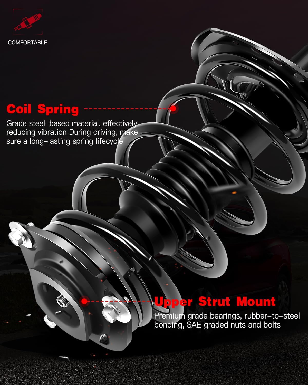 272948 272947 Front Struts for Nissan Sentra 2013 Complete Struts Spring Assembly Shock Absorber 2PCS