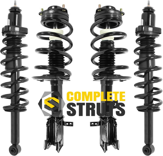 COMPLETESTRUTS - Front & Rear Complete Strut Assemblies with Coil Springs Replacement for 2009-2010 Dodge Journey - Set of 4