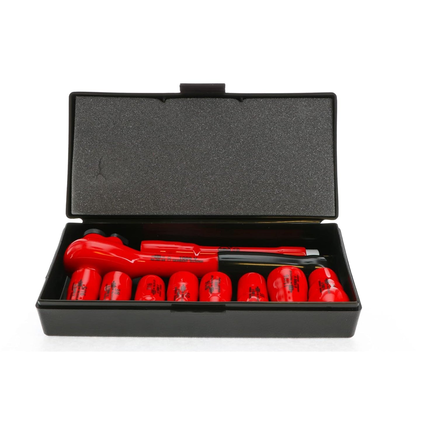 Wiha 31493 Drive Socket Set, Inch, 3/8-Inch, 1000 Volt, 10 Piece