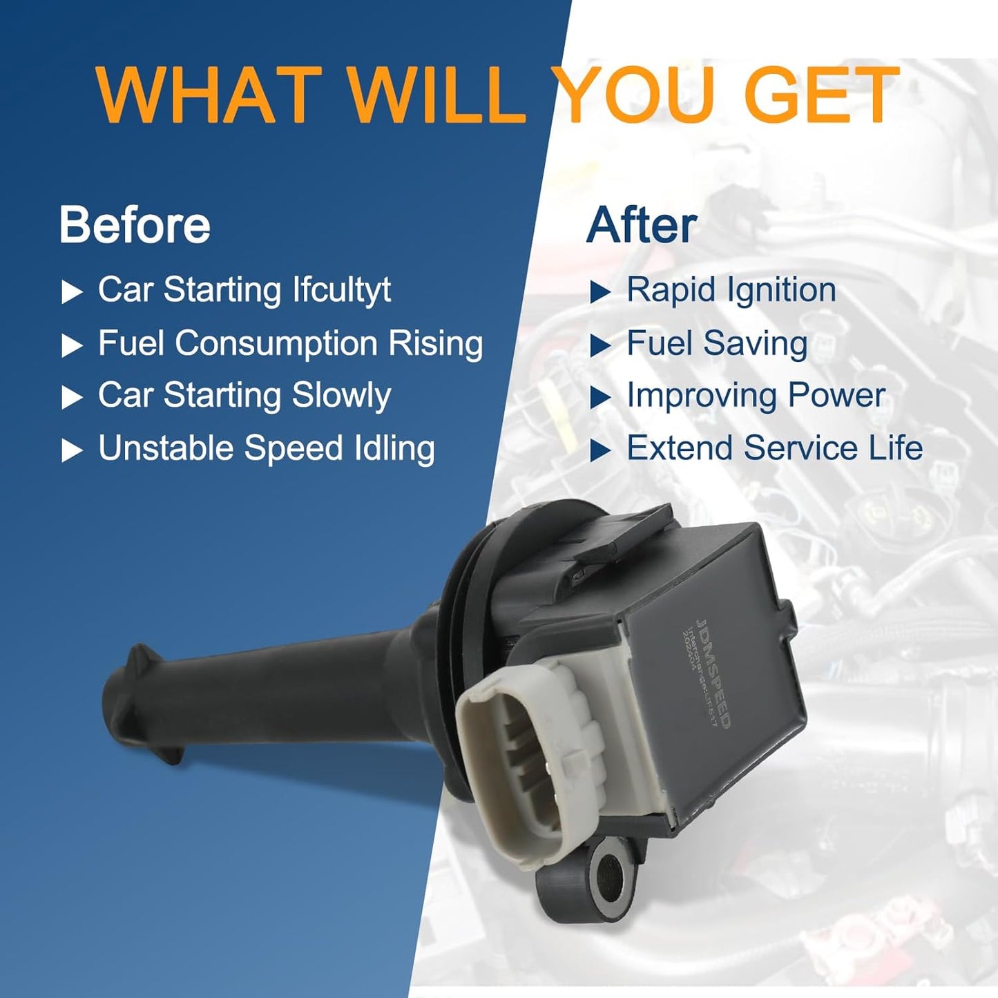 Set of 5 Ignition Coil Pack Compatible with Volvo C30 C70 S40 S60 V50 V70 XC70 L5 2.4L 2.5T Replace# UF517, 5C1778, E1017, 52-2133, IC597, 30713417, C1721