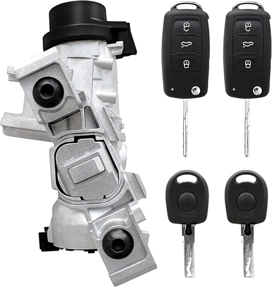 1K0905851B Ignition Switch Lock Cylinder with Intelligent Key Fit for 2006-2018 VW Jetta,for 2004-2011 Golf,for 2007-2011 Eos,for 2006-2009 Rabbit Replace 1K0905841 1K0905865 Ignition Starter Switch