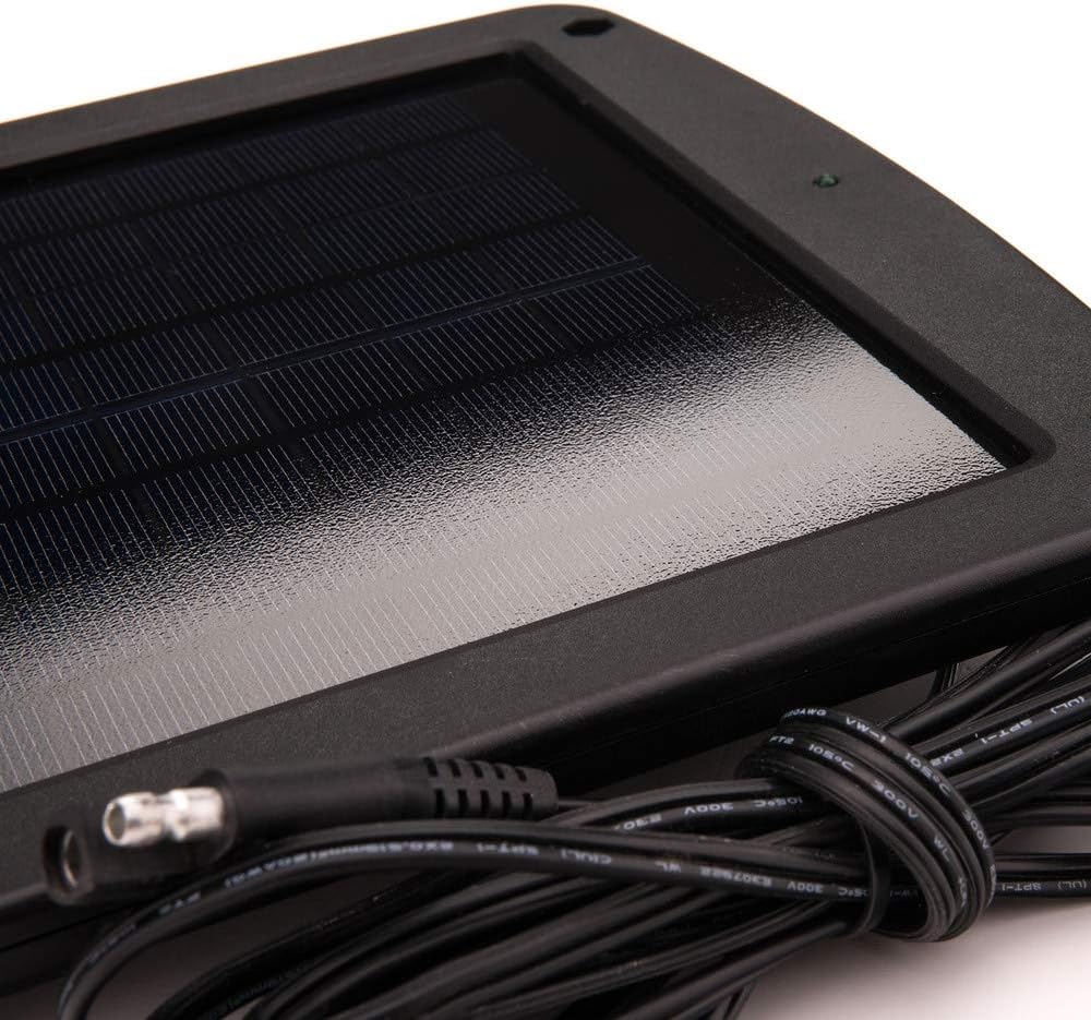 Battery Tender 5 Watt Solar Panel 12V Battery Charger with Charge Controller - IP67 Weatherproof - Windshield Mountable for Motorcycles, Cars, SUVs and Campers - 021-1171