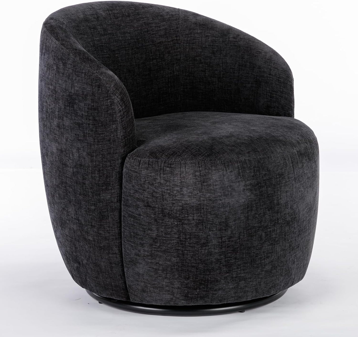 360 Degree Swivel Accent Chairs Living Room Chair, Chenille Fabric Lounge Chair Comfy Armchair Barrel Chair with Wide Upholstered for Bedroom, Reading Room, Office, Waiting Rooms, Green