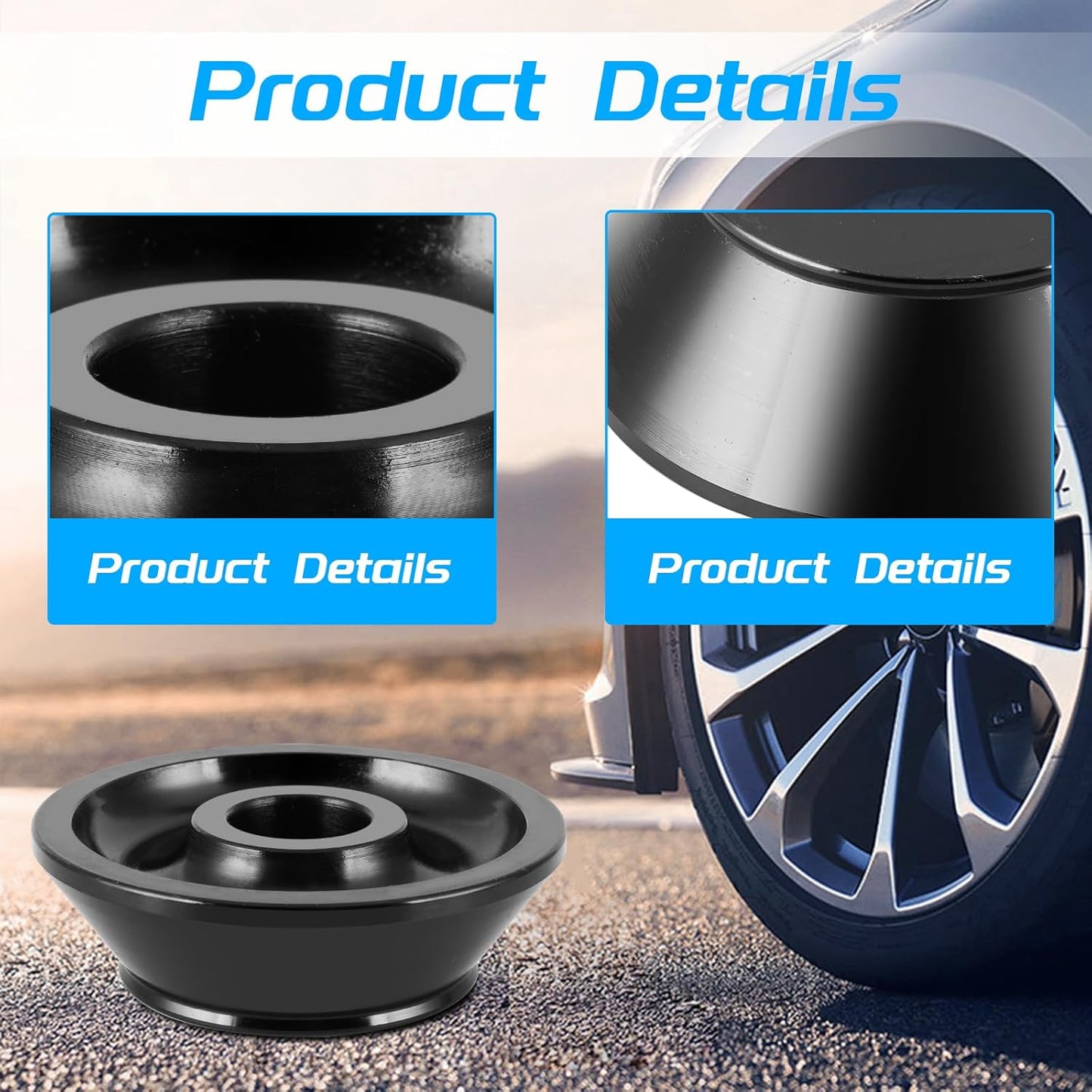 Wheel Balancer Cone 40mm 4pcs Tire Balancing Machine Cones Set Hub Centric Adapter for Tire Balancing Machines, Universal Fit for Cars/SUVs/Trucks(40mm/1.57in)