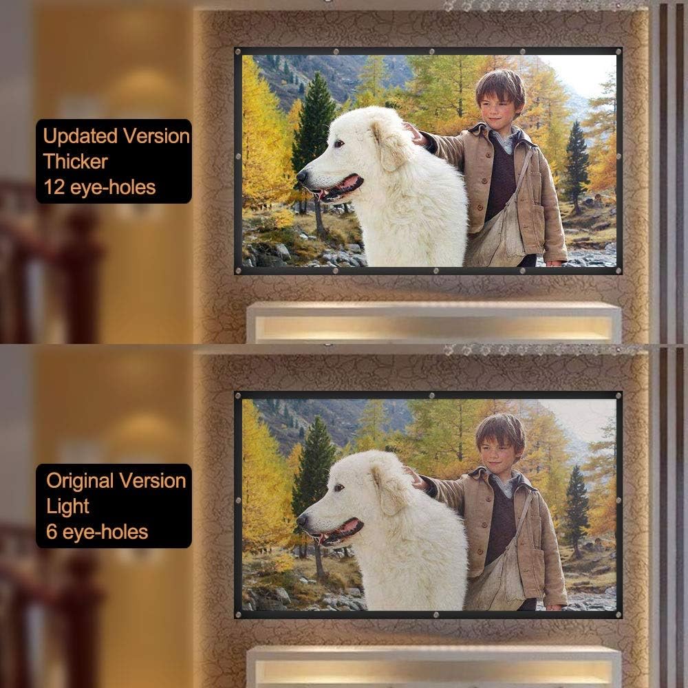 16:9 Thicken Foldable 100 inch Projector Screen Matt White Front Rear 3D Screen for Projection Screen Home Theater
