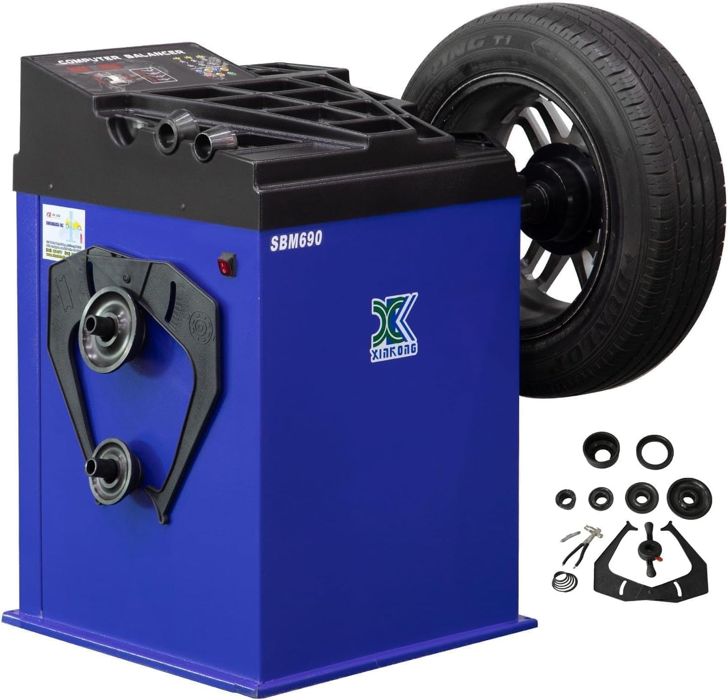 XK 2.0 Horsepower Tire Machine Tire Changer Wheel Changers Machine Balancer Rim Clamp Combo 580-690 12-20 Inches with 36 Month Parts Replacement