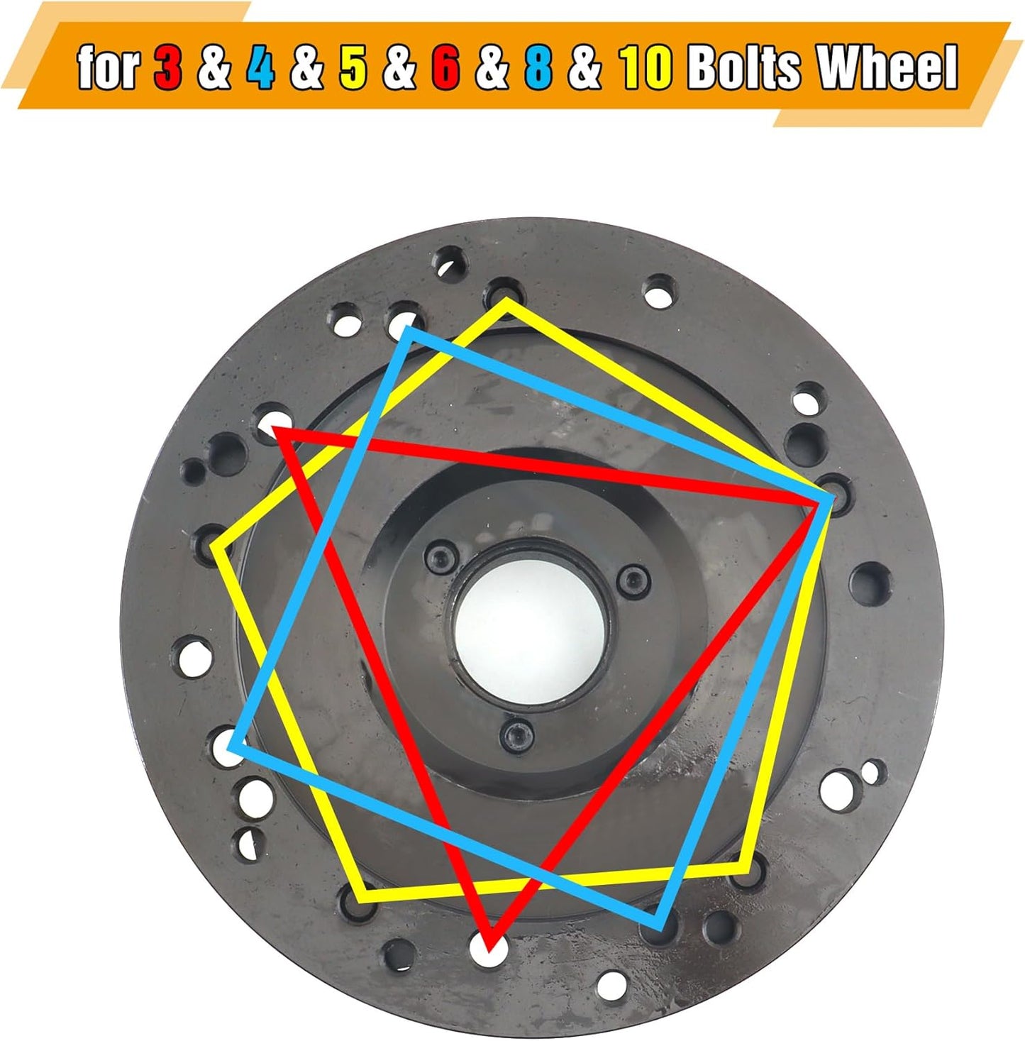 Universal Wheel Balancer Adaptor Fixture Plate, Tire Balancing Machine Clamp, for 36/38/40mm Shaft