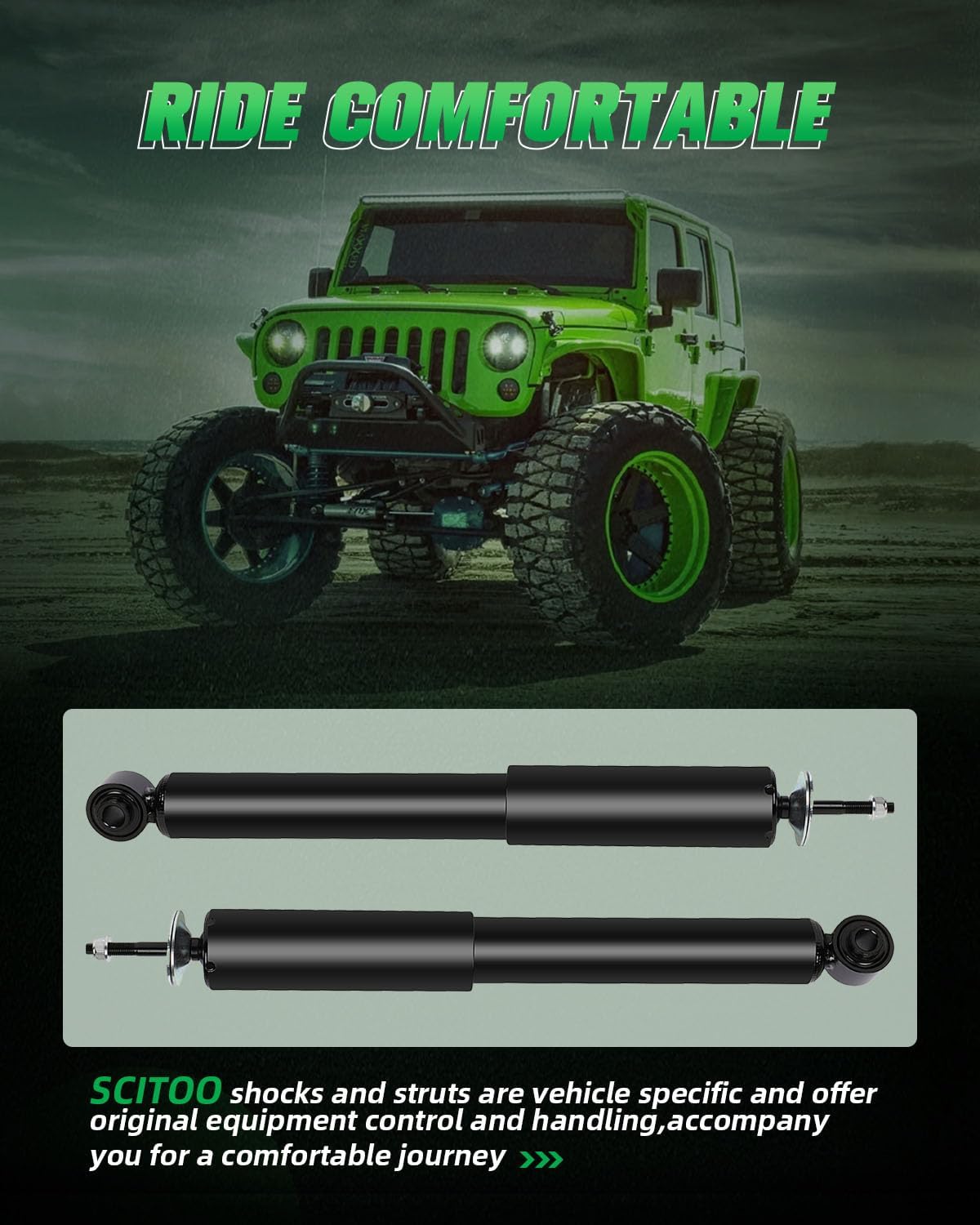 SCITOO Rear Shocks Set of 2 for Malibu, Shocks Absorbers and Struts Fits 04 05 06 07 08 09 10 11 12 for Chevy Malibu,05 06 07 08 09 10 for Pontiac G6,07 08 09 for Saturn Aura Amortiguadores