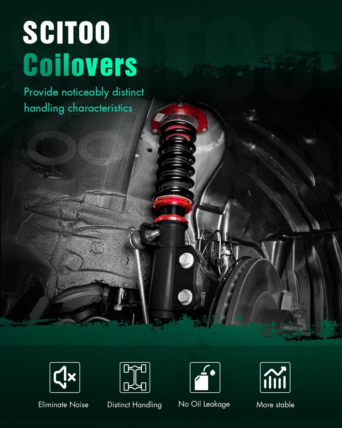 Coilover Suspensions Shock Struts Kits Assembly SCITOO Full Set Shocks Struts Kits fit for 2005 2006 2007 2008 for Scion tC