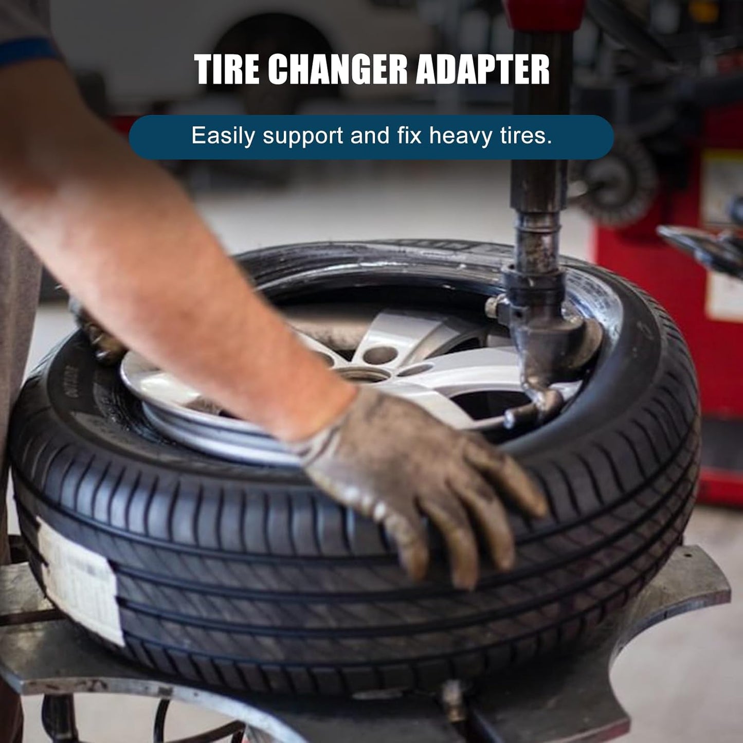 RULLINE 4PCS Tire Changer Adapter with Duck Head Compatible with ATV Motorcycle Tire Metal Tire Adapter Rim Clamp and Mount/Demount Duck Head