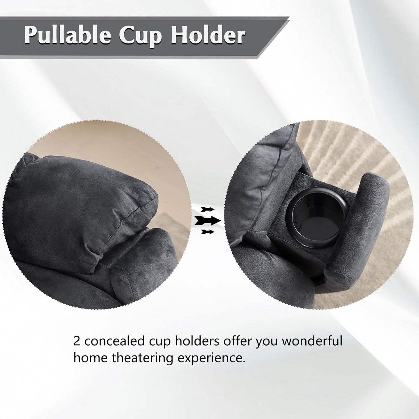 CANMOV Large Power Lift Recliner Chair with Massage, Heat, and USB for Elderly, Overstuffed Wide Recliners, Heavy Duty and Safety Motion Reclining Mechanism, Gray