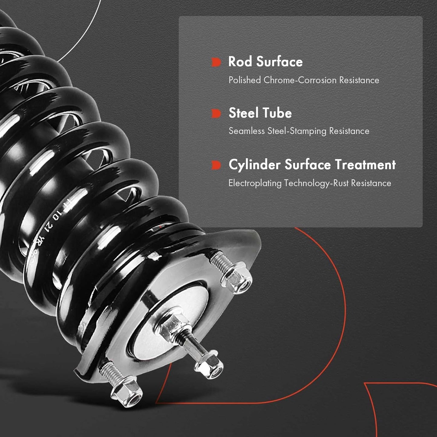 A-Premium Rear Complete Strut & Coil Spring Assembly Compatible with Mercedes-Benz ML320 1998-2003, ML350 2003-2005, ML430 1999-2000/2001, ML500 2002-2005, 2-PC Set