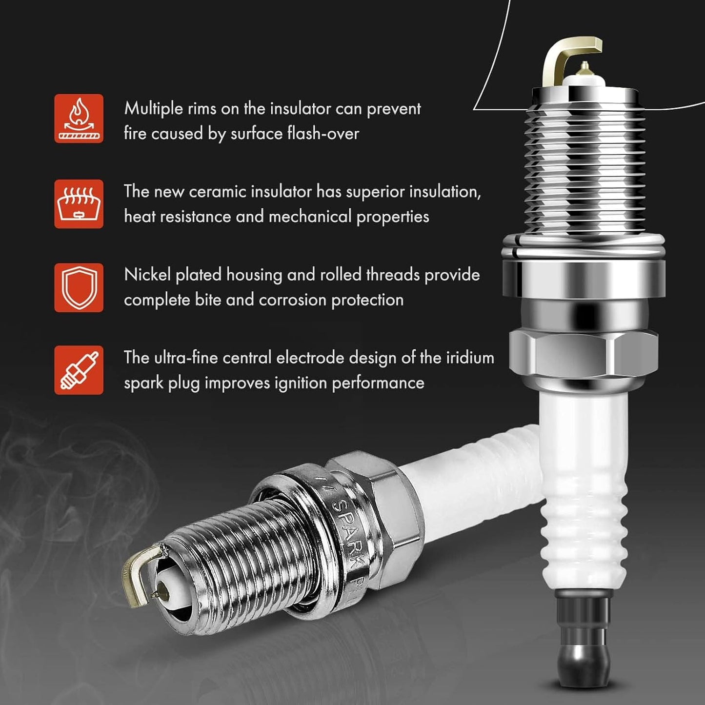 A-Premium Ignition Coils and Spark Plugs Kits Compatible with Subaru Outback 2010-2012, Legacy 2010-2012, 2.5L