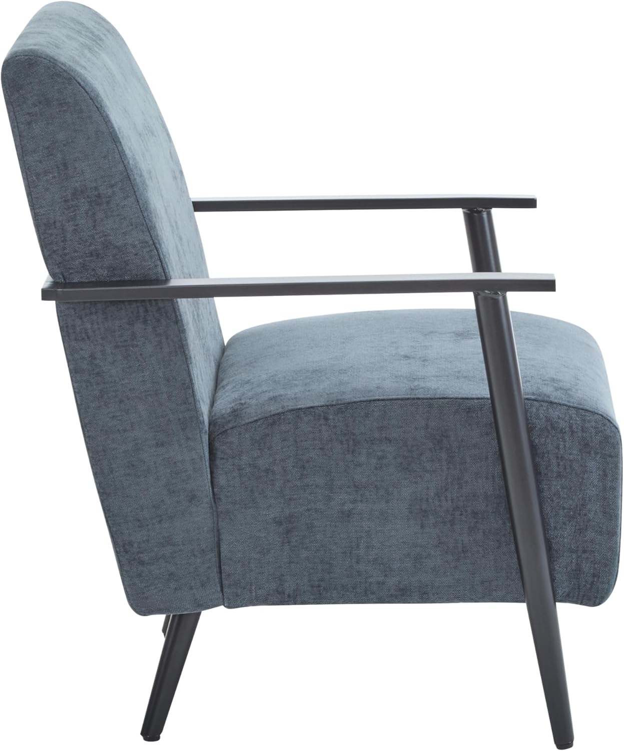 Christopher Knight Home Nadine Iron Accent Chairs Set of 2, Upholstered Club Chair, Thick Cushion Armchair, Spacious Single Sofa, Deep Seating Single Couch for Living Room Reading Home, Blue Gray
