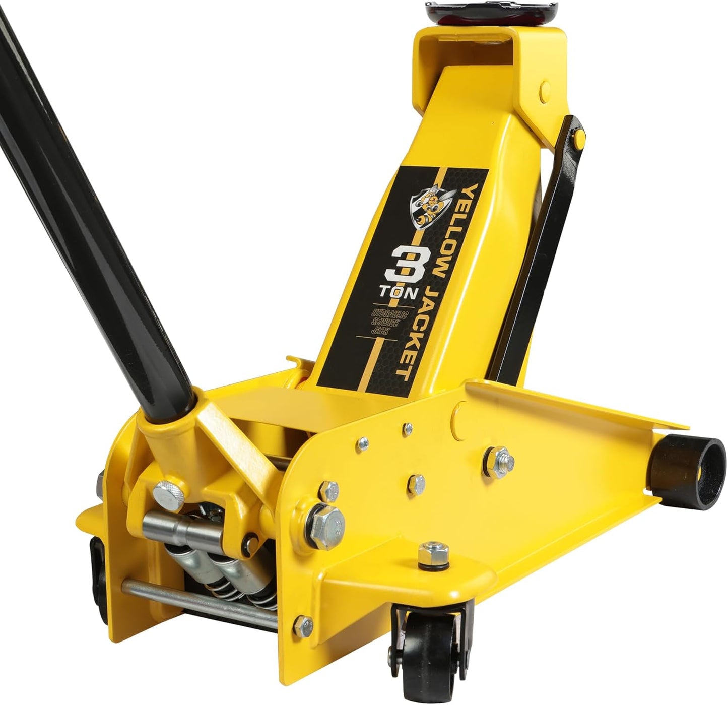 YELLOW JACKET 2.5 Ton Trolley Jack with Carrying Case Hydraulic Low Profile Floor Jack for Cars Lift with Single Piston Lift Pump, 5500 lb Capacity…