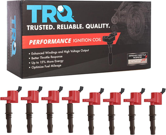 TRQ Ignition Coil Set Compatible with 08-14 Ford Lincoln 08-10 Mercury