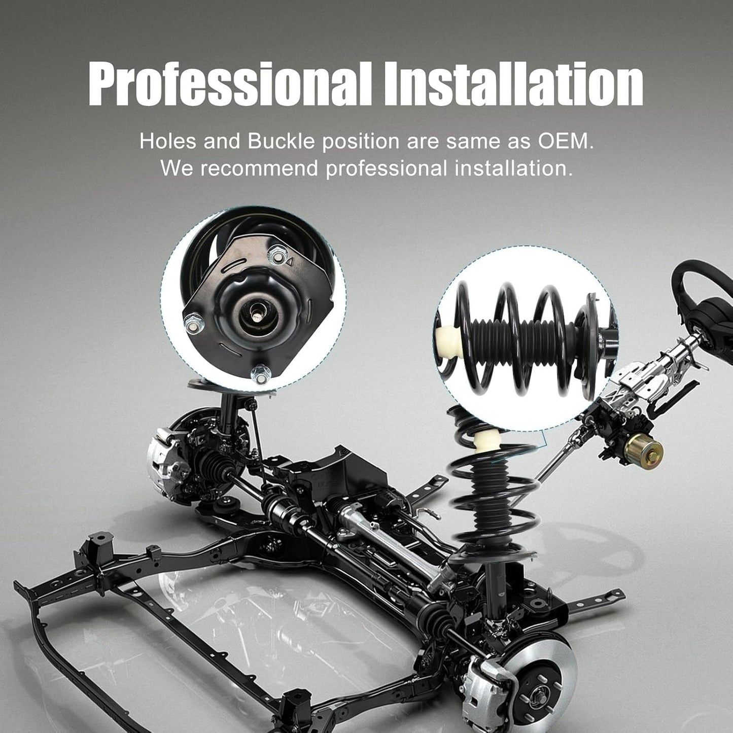 Shock Absorbers Front and Rear Assembly for Chevy Traverse/GMC Acadia/Buick Enclave/Saturn Outlook 2007-2012, Front and Rear Struts and Shocks with Coil Springs - 172518/182518/349125/37315