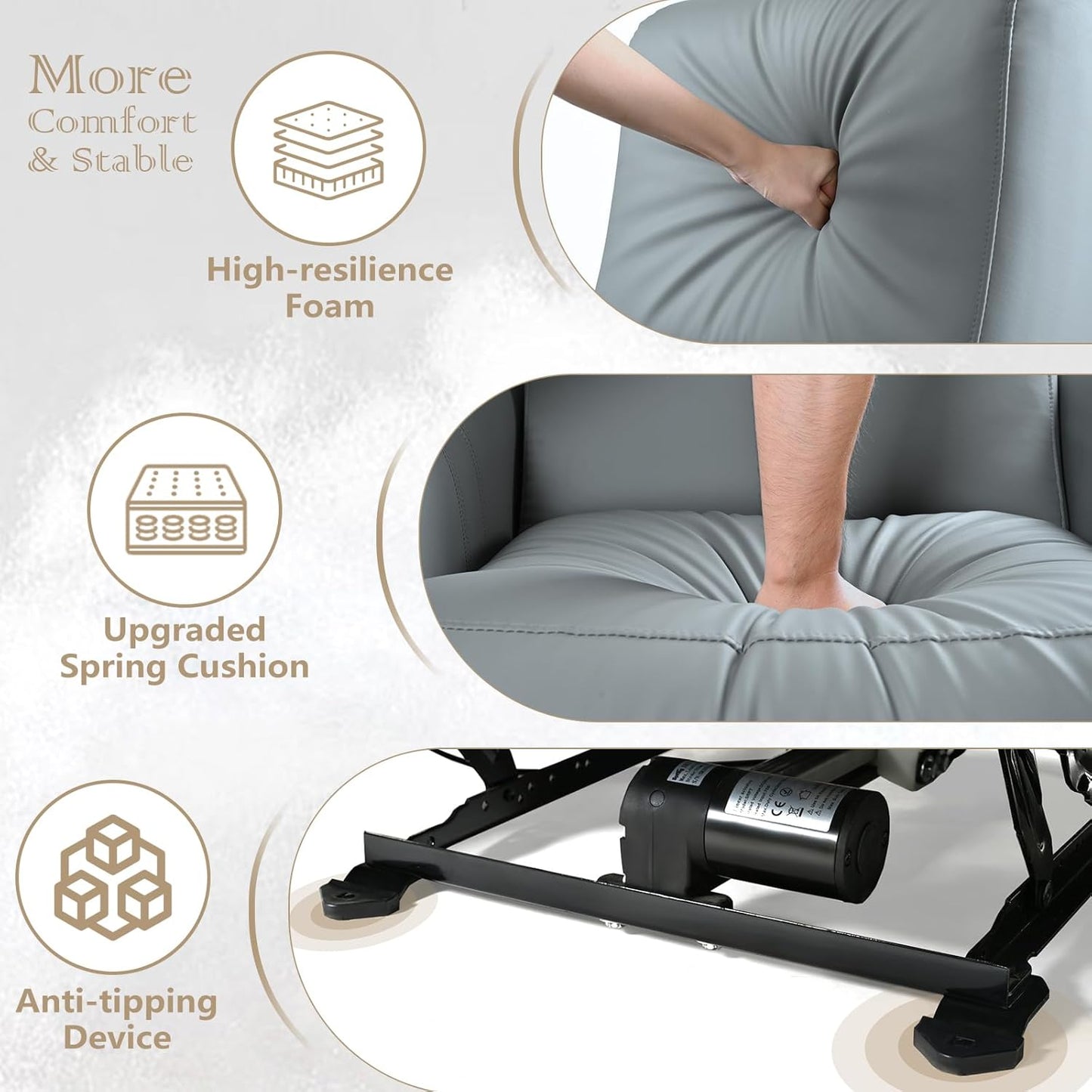 Wall Hugger Power Recliners for Small Spaces, Electric Recliners with USB, Modern RV Recliner Chair for Living Room, Apartment