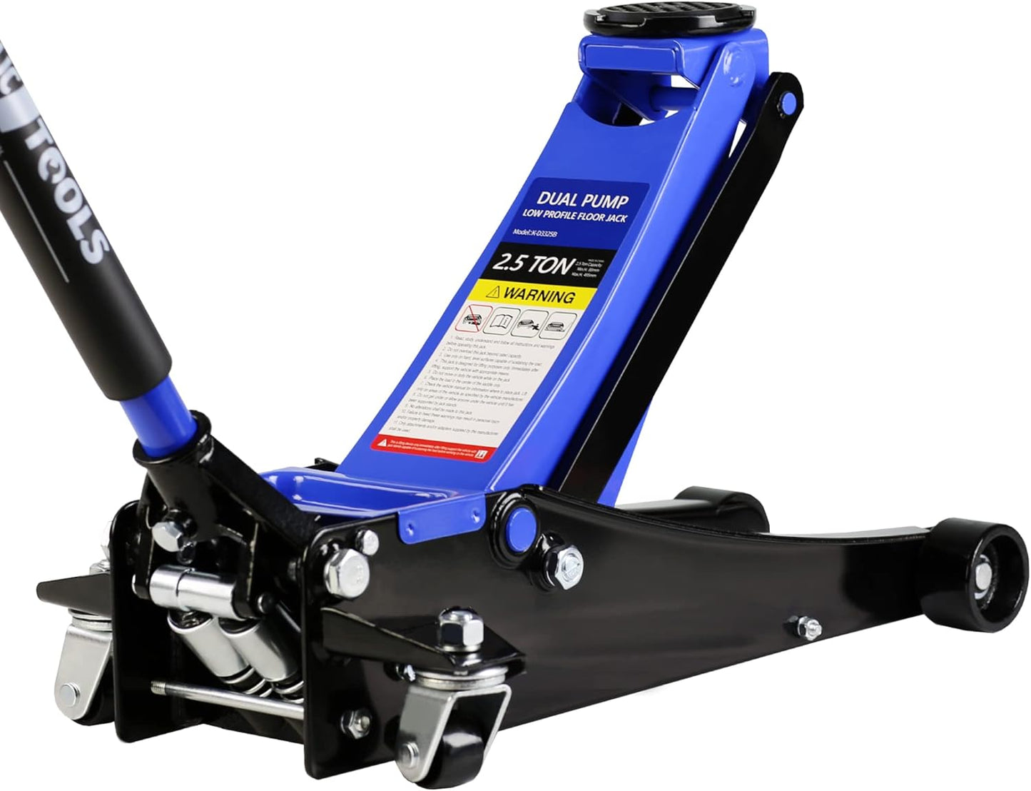 3 Ton Low Profile Floor Jack, Professional Low Profile Hydraulic Jack, Heavy Duty Steel Racing Floor Jack with Dual Piston Quick Lift Pump, 3 Ton (6,600 lb) Capacity, Lift Range 3.3"-18.5"