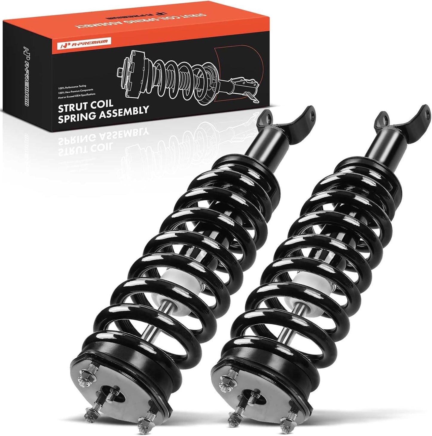 A-Premium Rear Pair (2) Shock Strut Absorbers Compatible with Chevrolet Silverado GMC Sierra 1500 2500 Dodge Ram 1500