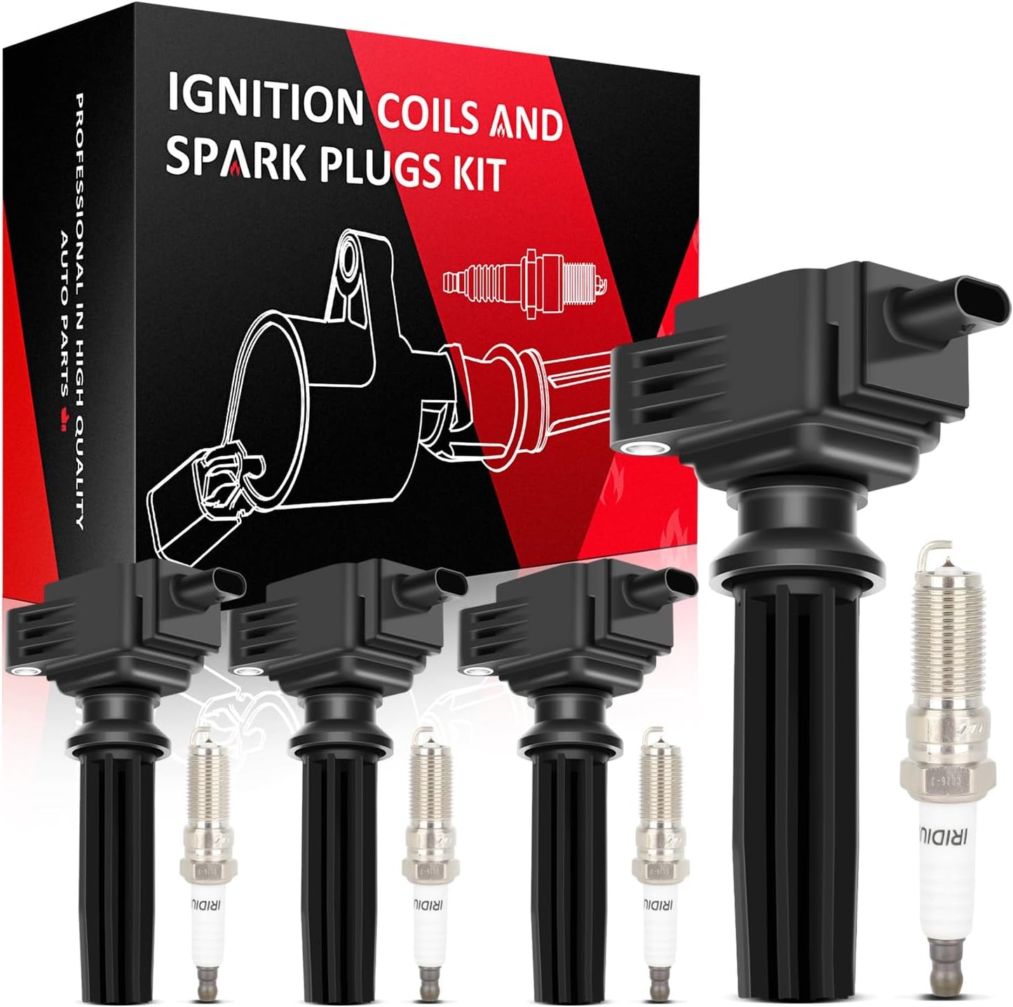 SCITOO 100% New 3pcs Ignition Coil Set Compatible for Dodge/for Jeep/for Ram 2009-2012 Automobiles Fit for OE: UF640 C1652