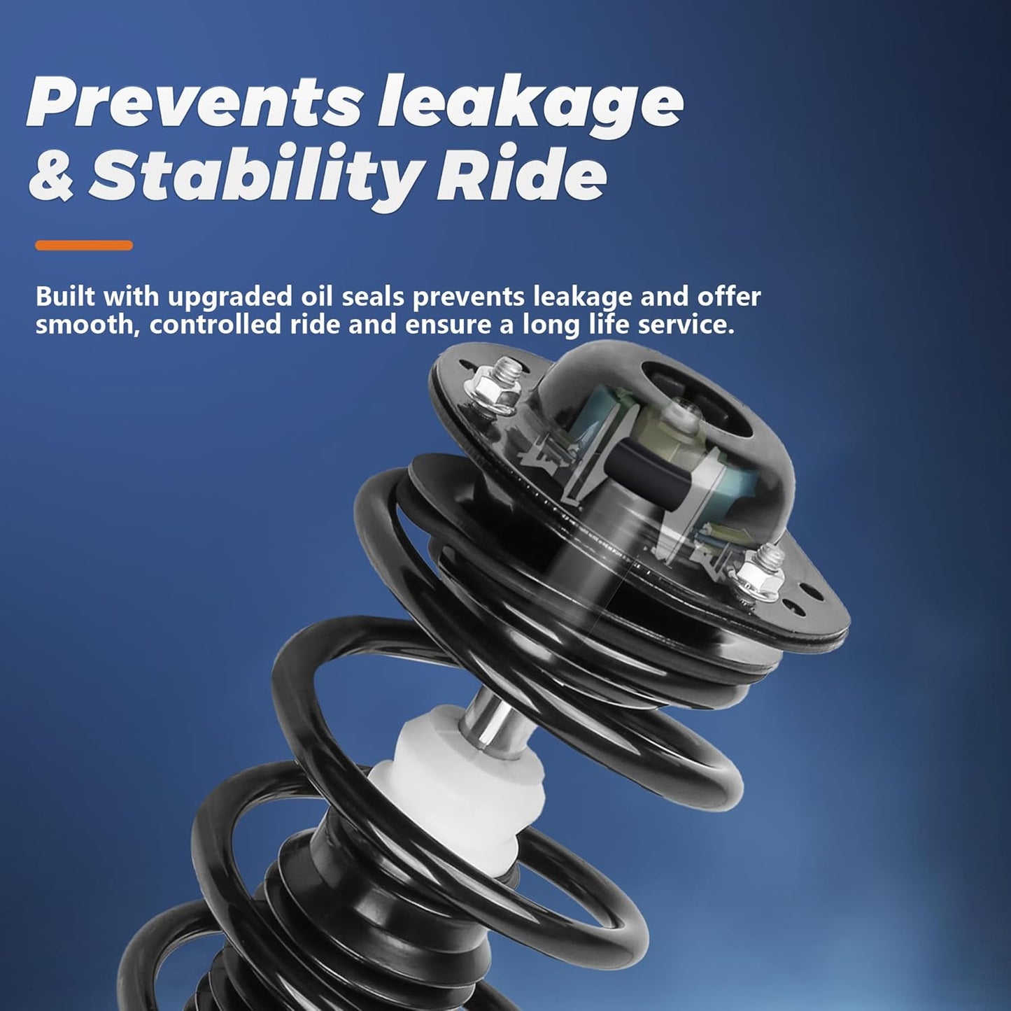 Complete Front Rear Struts Coil Spring Assembly 172264 172263 Compatible for 2006-2010 Mazda 5/2004-2009 Mazda 3 Excluding Speed Model Replacement Shocks Absorbers (4PCS)