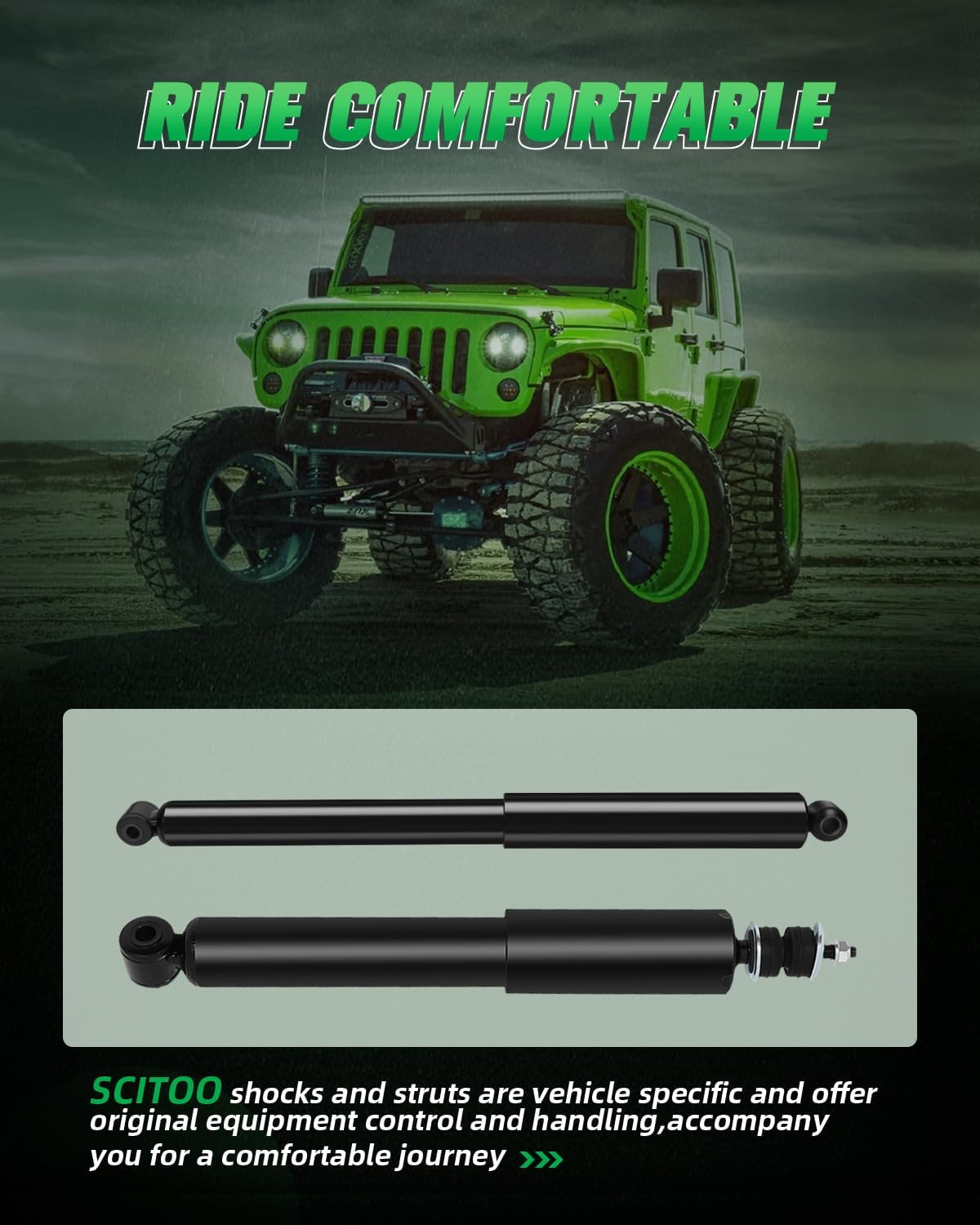 SCITOO Shocks Struts,Front Rear Shock Absorbers Strut Kits Compatible with 1990 1991 1992 1993 1994 1995 1996 Ford F-150 344049 37095 344079 37039 Auto Shocks Struts