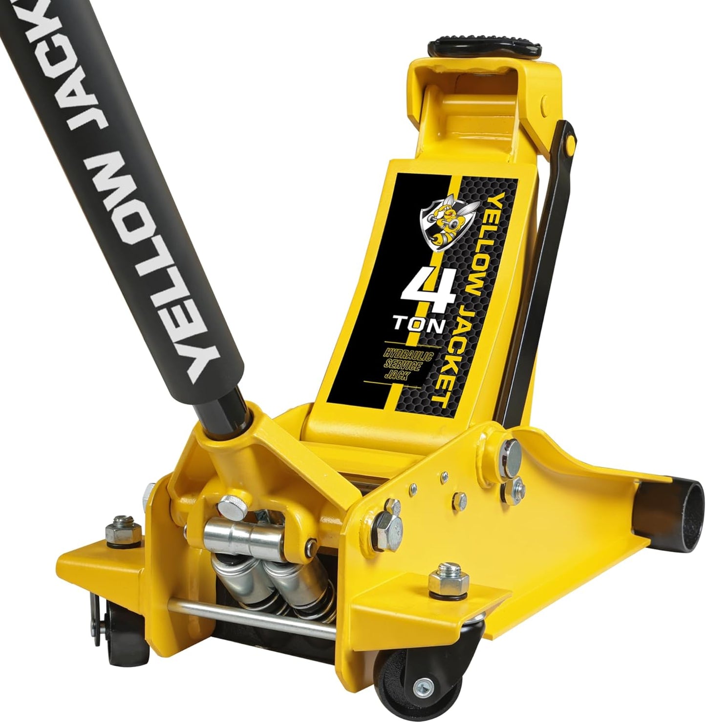 YELLOW JACKET 2.5 Ton Trolley Jack with Carrying Case Hydraulic Low Profile Floor Jack for Cars Lift with Single Piston Lift Pump, 5500 lb Capacity…