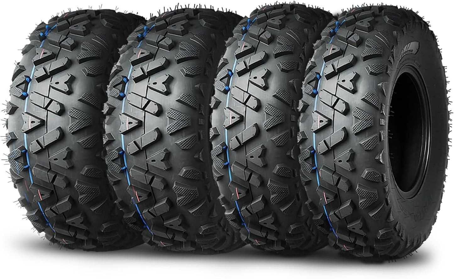 TRIPOWER ATV UTV Tires 25x8-12 & 25x10-12 All Terrain Trail Sand Mud Off-Road Tires, 6 Ply Tubeless Full Set of 4
