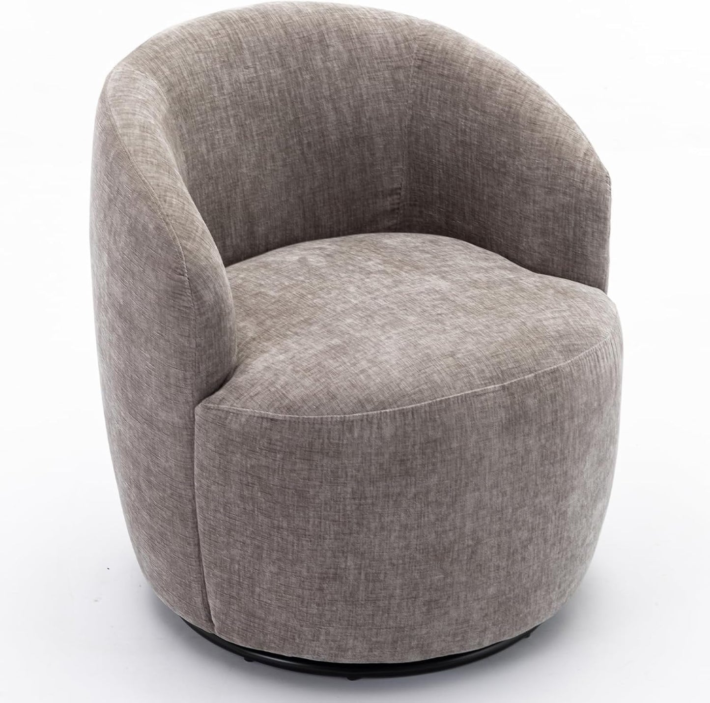 360 Degree Swivel Accent Chairs Living Room Chair, Chenille Fabric Lounge Chair Comfy Armchair Barrel Chair with Wide Upholstered for Bedroom, Reading Room, Office, Waiting Rooms, Green
